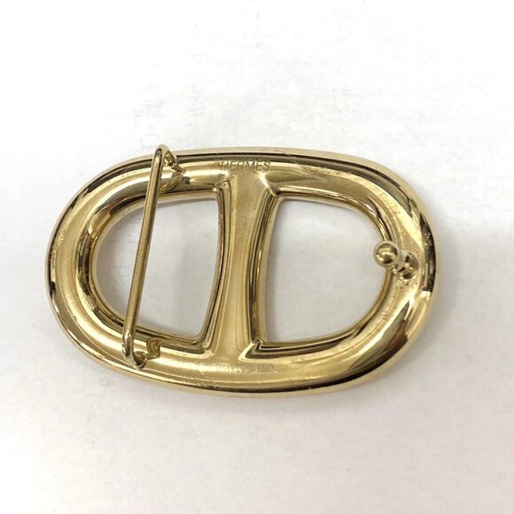 HERMES Chaine D'ancre Reversible Buckle Belt 30mm Leather #80 Brown BK 83RL318 - Picture 7 of 13